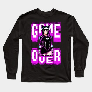 Game Over Gamer Girl Long Sleeve T-Shirt